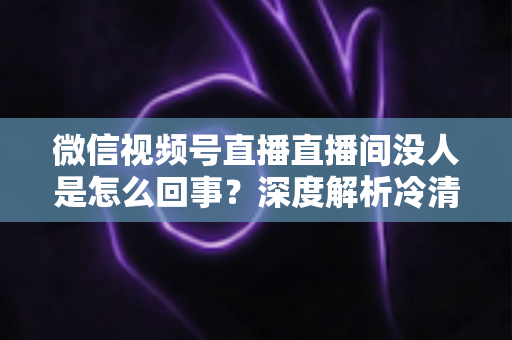 微信视频号直播直播间没人是怎么回事?深度解析冷清直播间的背后原因与高效引流实战指南 微信视频号直播直播间没人是怎么回事?深度解析冷清直播间的背后原因与高效引流实战指南