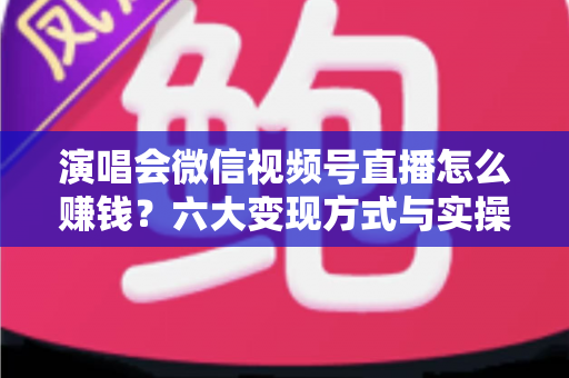 演唱会微信视频号直播怎么赚钱？六大变现方式与实操指南全面解析
