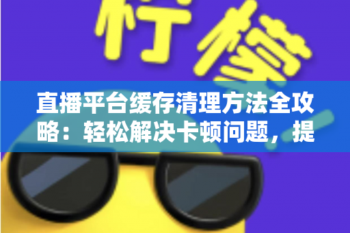 直播平台缓存清理方法全攻略：轻松解决卡顿问题，提升观看体验的实用指南