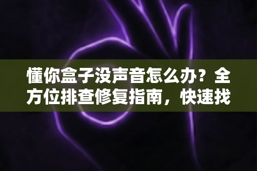 懂你盒子没声音怎么办？全方位排查修复指南，快速找回清晰音效